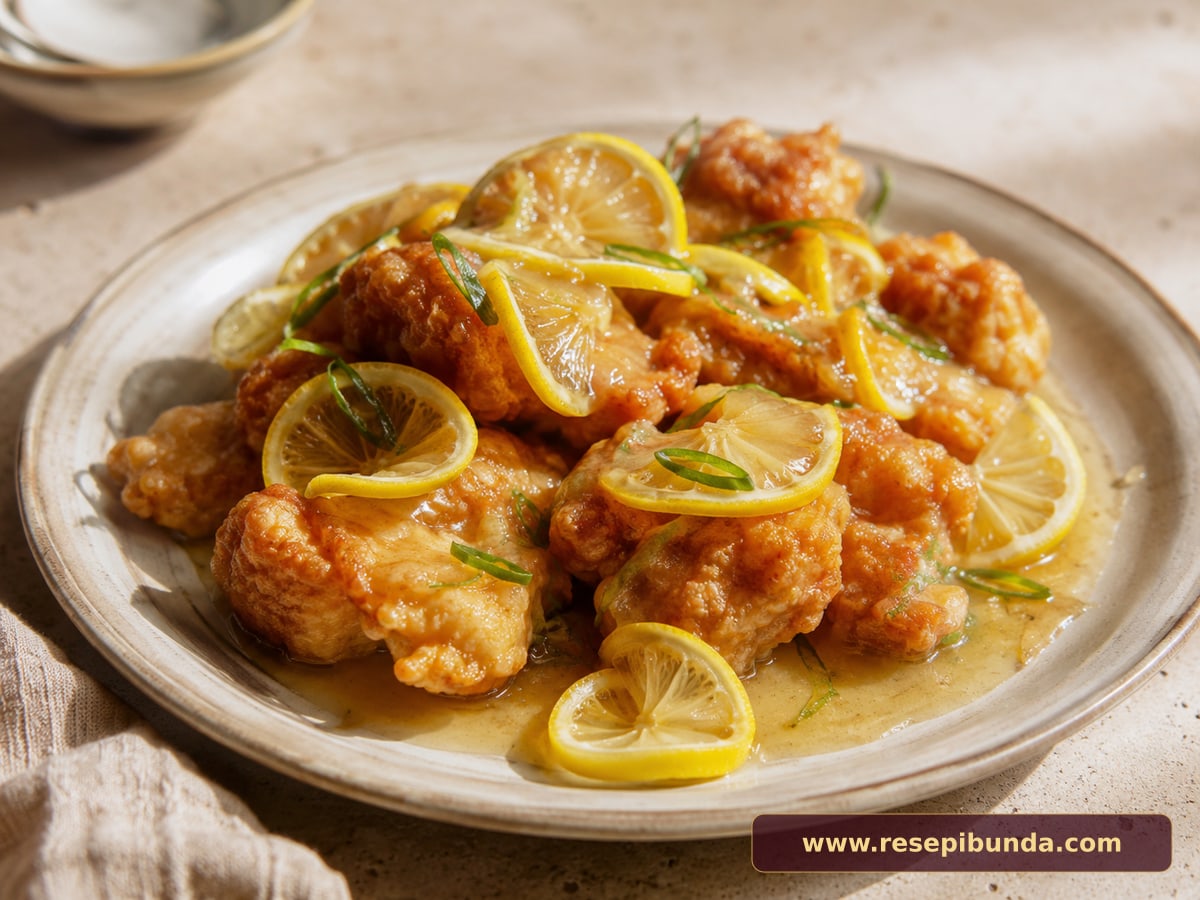 Hidangan Ayam Saus Lemon