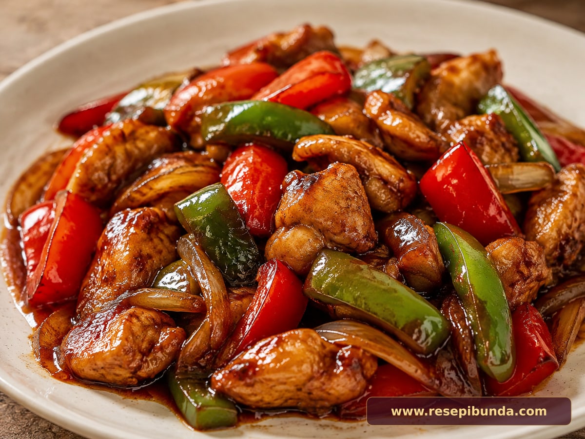Hidangan Ayam Paprika Saus Tiram