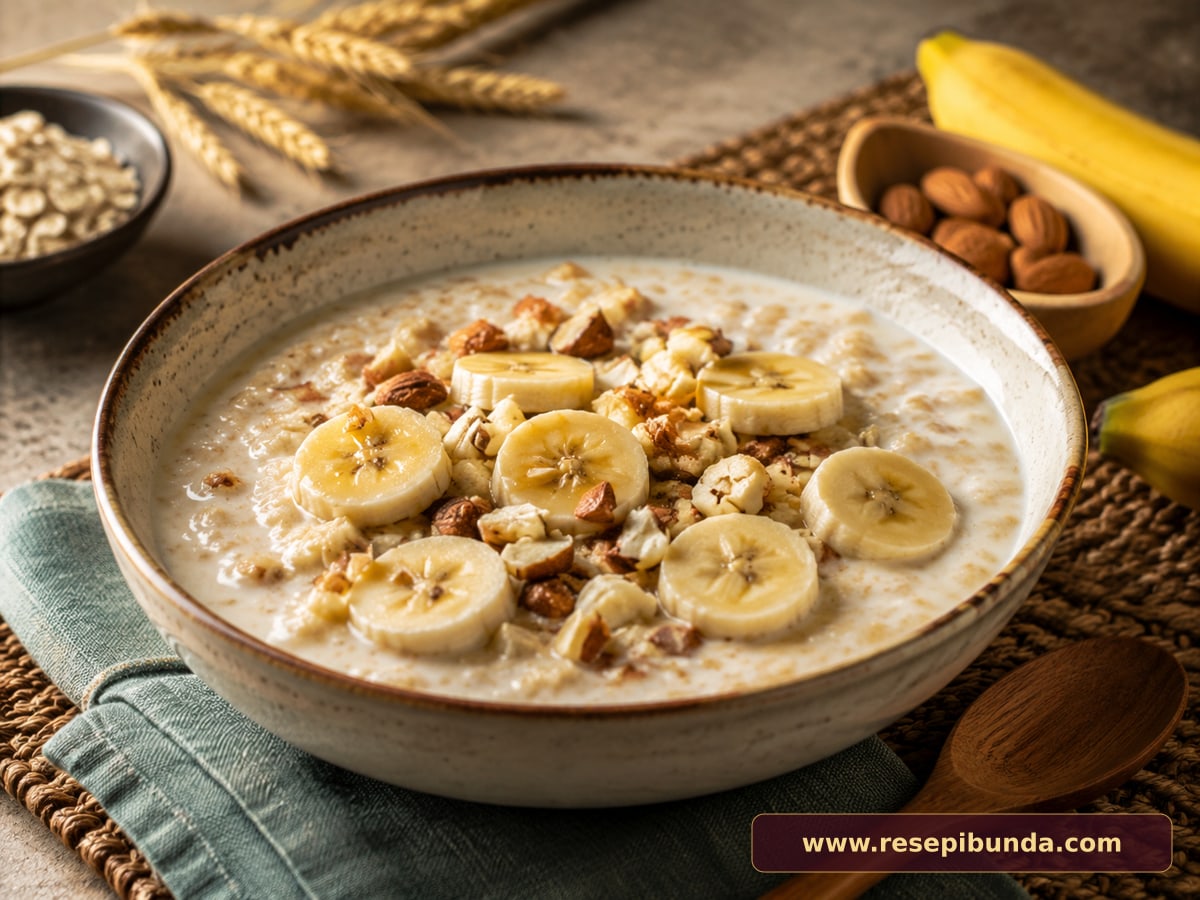 Hidangan Bubur Susu Pisang