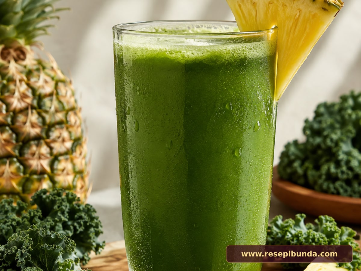 Hidangan Jus Kale Nanas