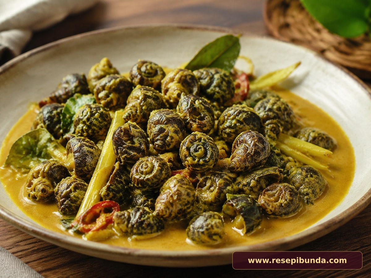 Hidangan Gulai Siput Sedut