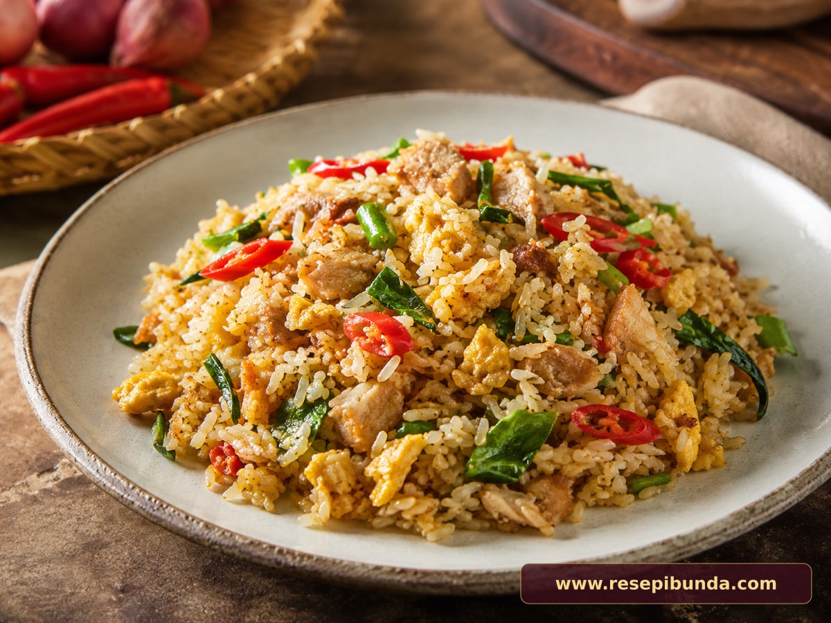Hidangan Nasi Goreng Ikan Asin
