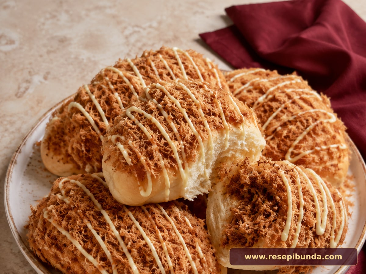 Hidangan Roti Abon Mayo