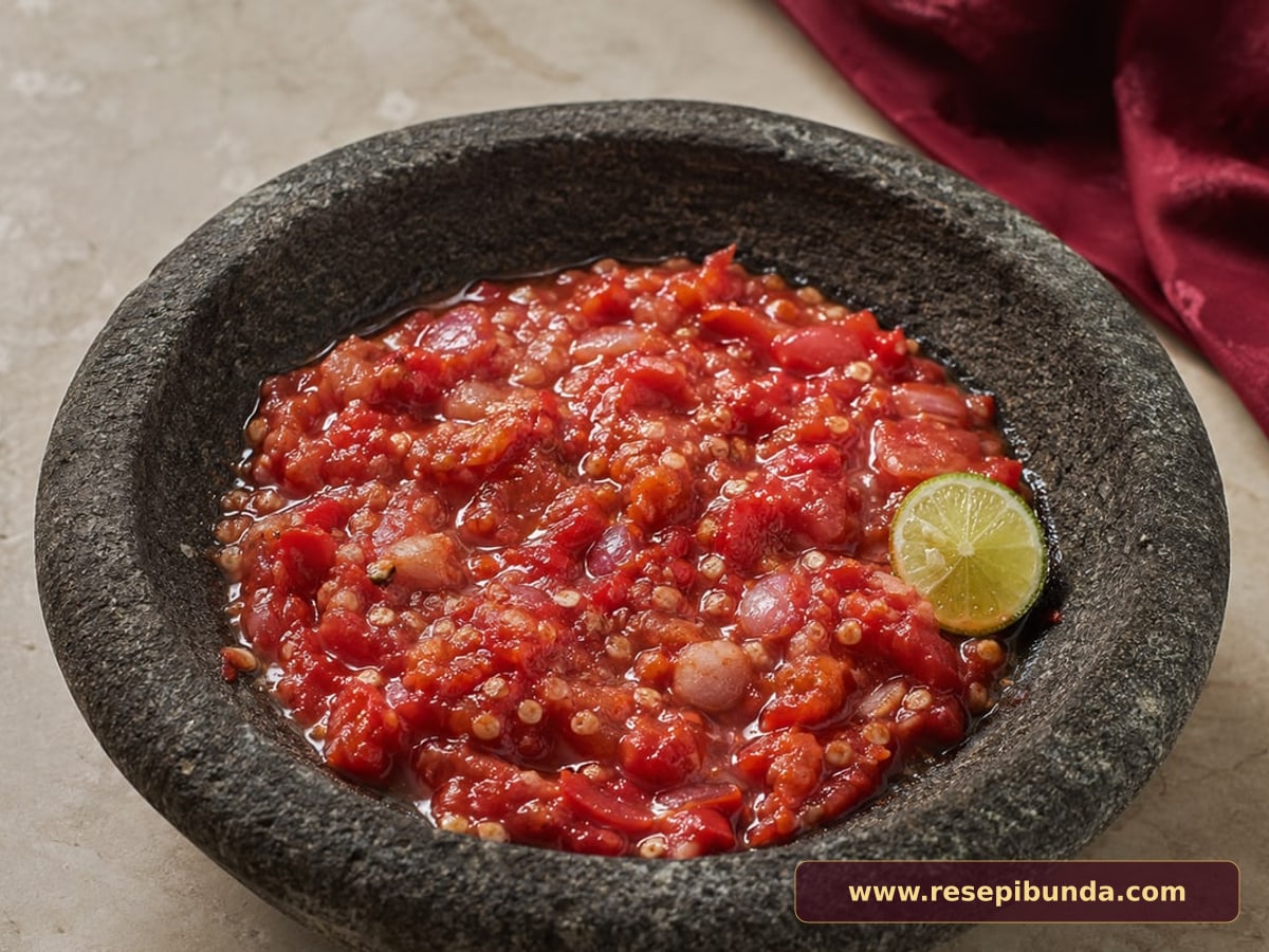 Hidangan Sambal Terasi Mentah