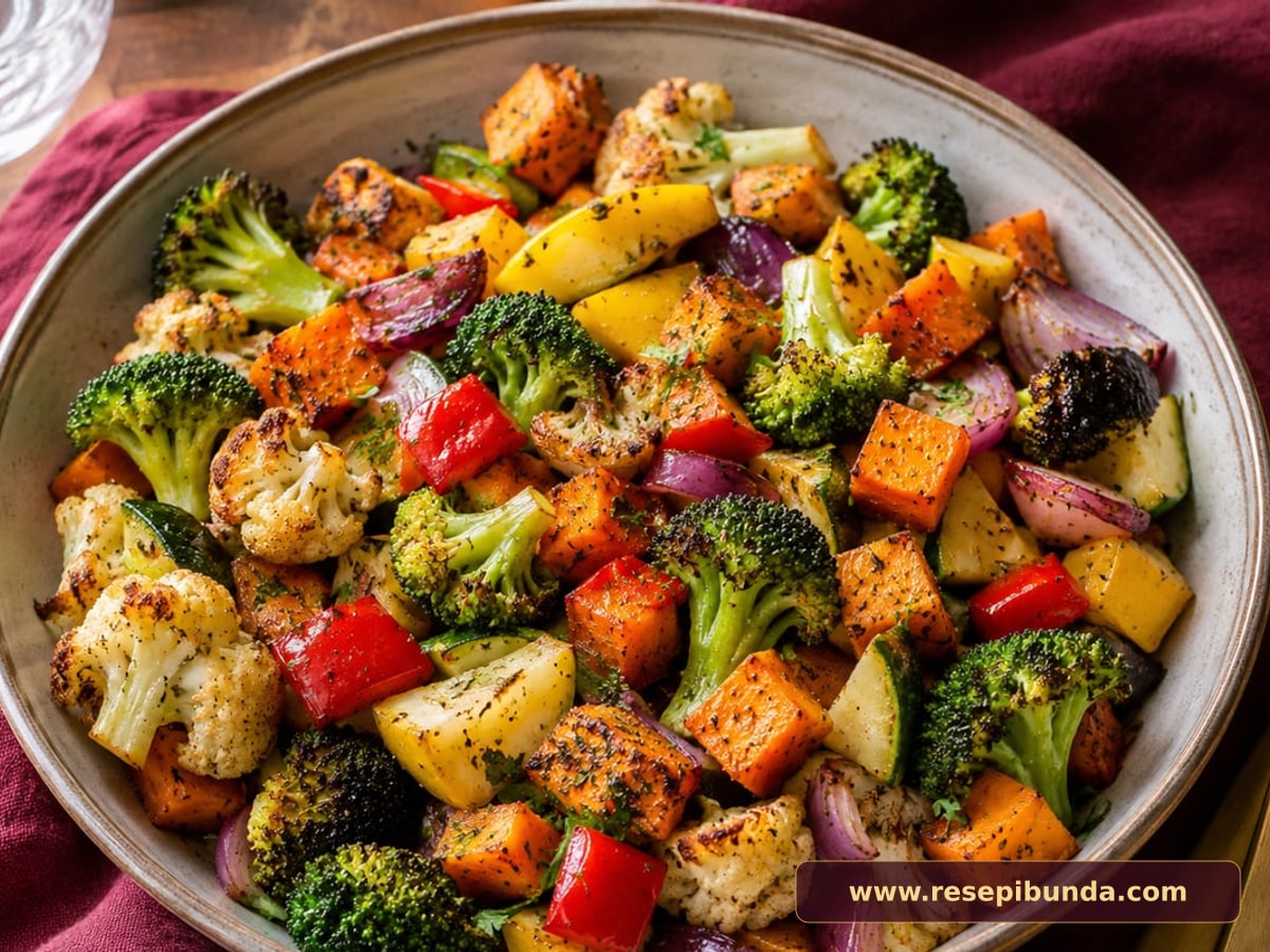 Hidangan Roasted Mixed Vegetables