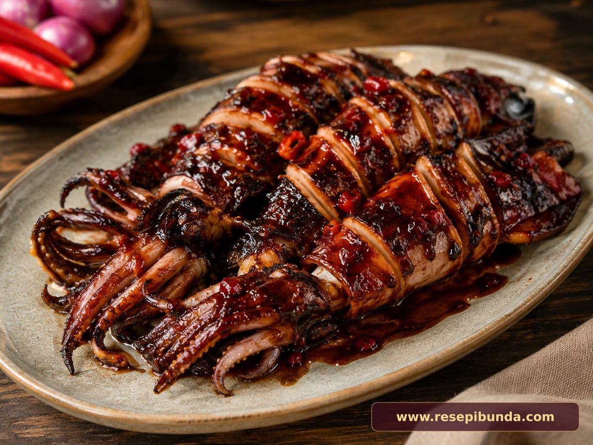 Hidangan Cumi Bakar Kecap Pedas
