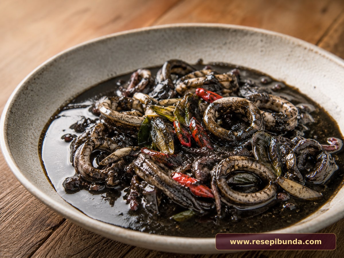 Hidangan Sotong Masak Hitam